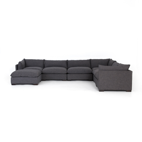 Westwood 6Pc Sectional w/ Ottoman-Bennett Charcoal