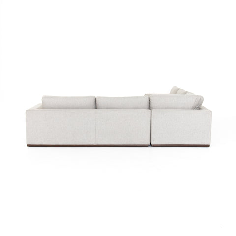 Colt 3Pc Sectional w/ Ottoman- Aldred Silver