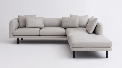 Replay 2-Piece Sectional Sofa With Backless Chaise - Leather