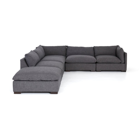 Westwood 5Pc Sectional w/ Ottoman-Bennett Charcoal