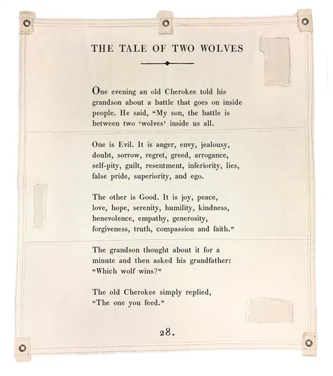 Tale of Two Wolves - Wall Tarp