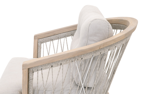 Web Outdoor Club Chair - Taupe & White