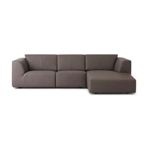 Morten 3-Piece Sectional Sofa with Chaise - Leather