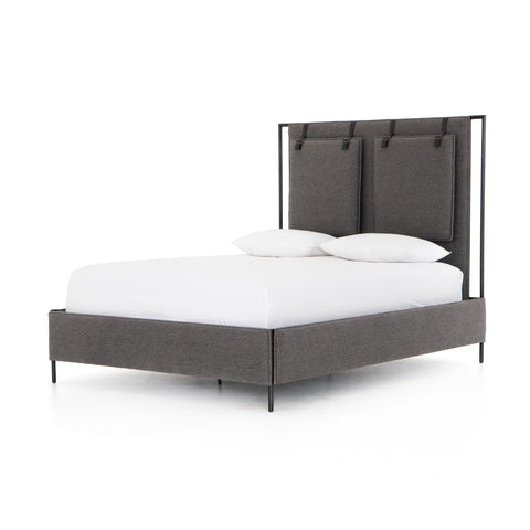Leigh Upholstered Bed-San Remo Ash