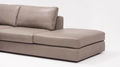 Cello 3-Piece Sectional Sofa with Backless Chaise - Leather