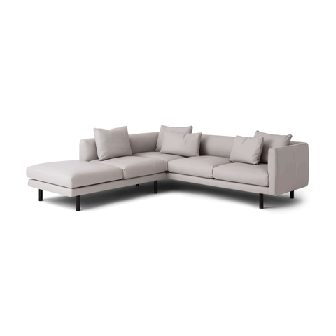 Replay 2-Piece Sectional Sofa With Backless Chaise - Leather