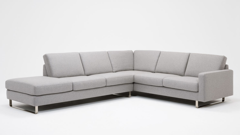 Oskar 2-Piece Sectional Sofa With Headrests Option- Fabric