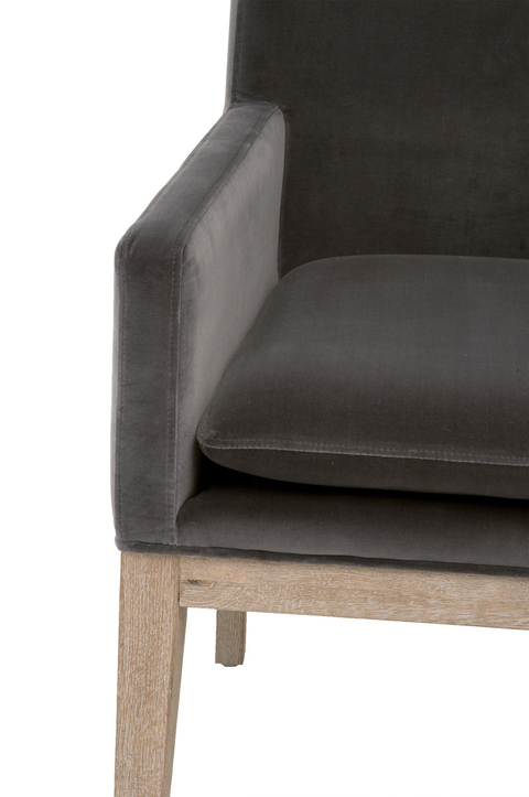 Drake Arm Chair- Dark Dove velvet