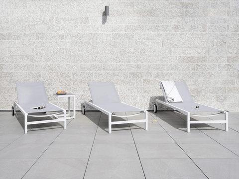 Cape Outdoor Chaise - White