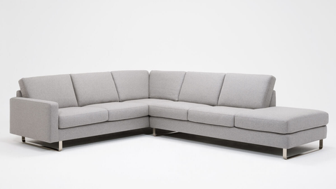 Oskar 2-Piece Sectional Sofa With Headrests Option- Fabric