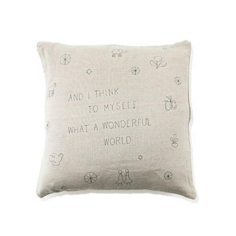What a wonderful World Pillow - IN STOCK