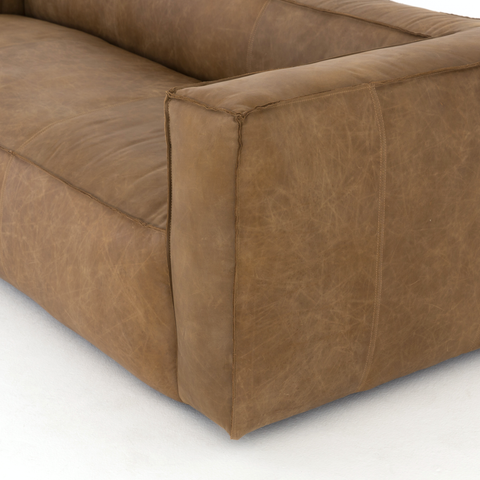 Nolita Reverse Stitch Sofa 99" Natural Washed Sand