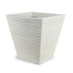 Square Ribbed Fiberglass Tree Planter  - 19" W