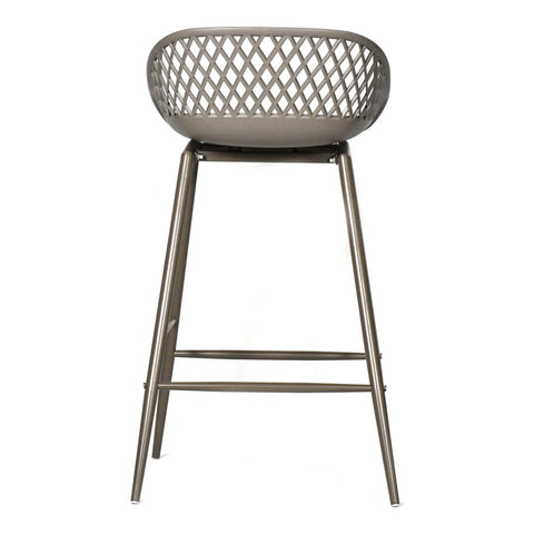 Piazza Outdoor Counter Stool -Grey