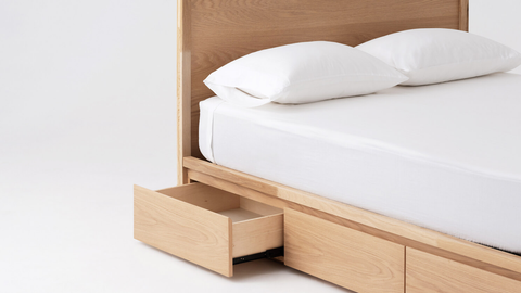 Marcel Drawer Storage Bed- Oak