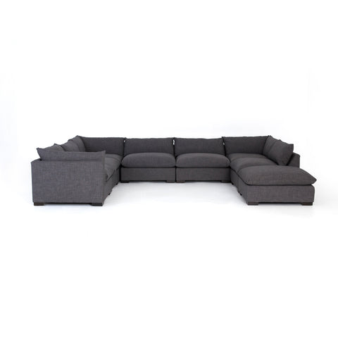 Westwood 7-Pc Sectional w/ Ottoman- Bennett Charcoal