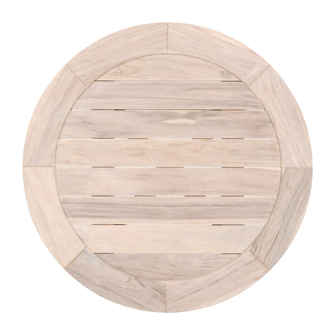 Carmel Outdoor 36" Round Counter Table - Gray Teak