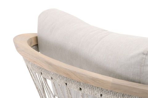 Web Outdoor Club Chair - Taupe & White