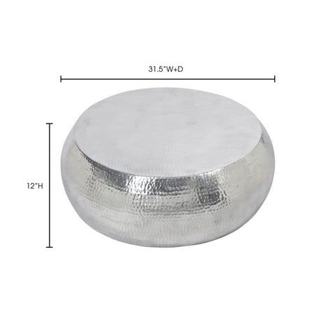 Tabla Coffee Table - Silver