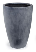 Fiberglass Tapered Cylinder Planter with Lead Finish - 18"D
