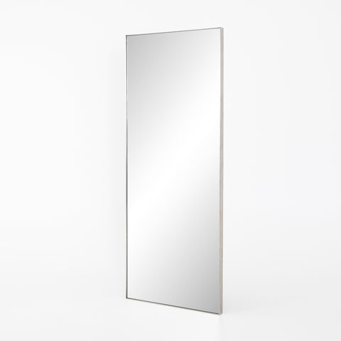 Bellvue Floor Mirror - Shiny Steel