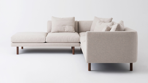 Replay 2-Piece Sectional Sofa With Backless Chaise - Fabric