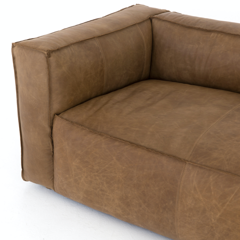 Nolita Reverse Stitch Sofa 99" Natural Washed Sand