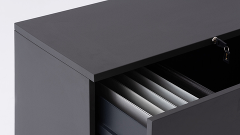 Novah 2-Drawer File Cabinet - Charcoal