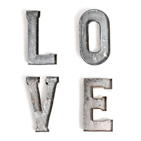 LOVE Zinc Letters