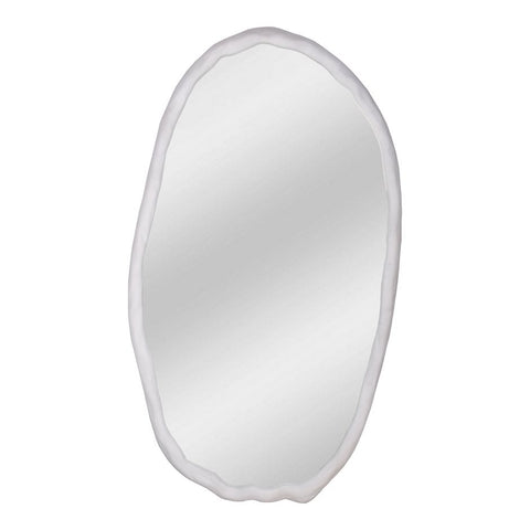 Foundry Oval Mirror - White