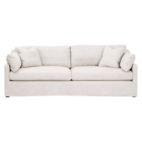 Lena Slope Arm Slipcover Sofa 95" - Bisque