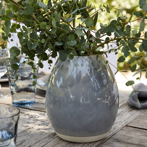 Madeira  Egg vase - 20 cm | 8'' - Grey