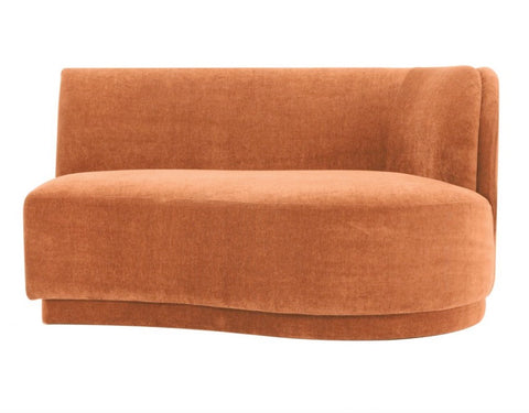 Yoon 2 Seat Sofa Right Rust