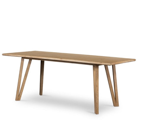 Leah Dining Table - Whitewash On Oak