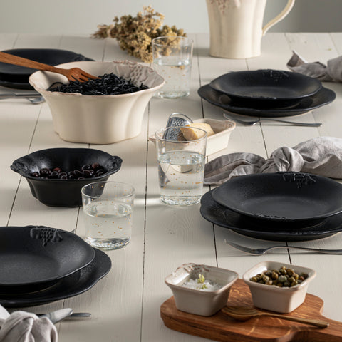 Madeira Harvest Soup/pasta plate - 24 cm | 10'' - Matte black