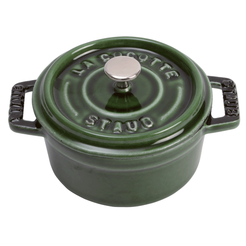 Cast Iron - 0.25-qt Mini Round Cocotte - Basil
