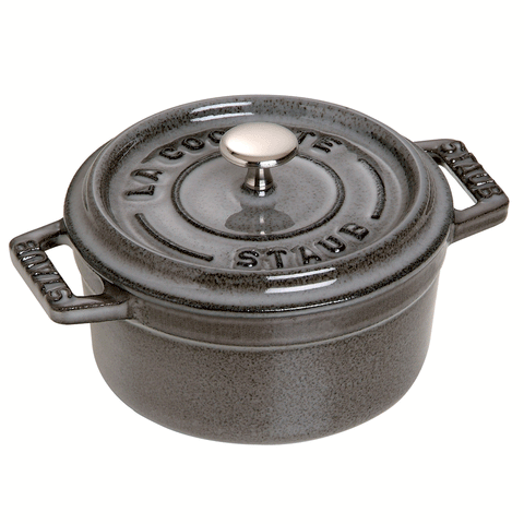 Cast Iron - 0.25-qt Mini Round Cocotte - Graphite Grey