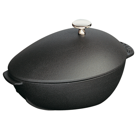 Cast Iron - 2-qt Mussel Pot - Black