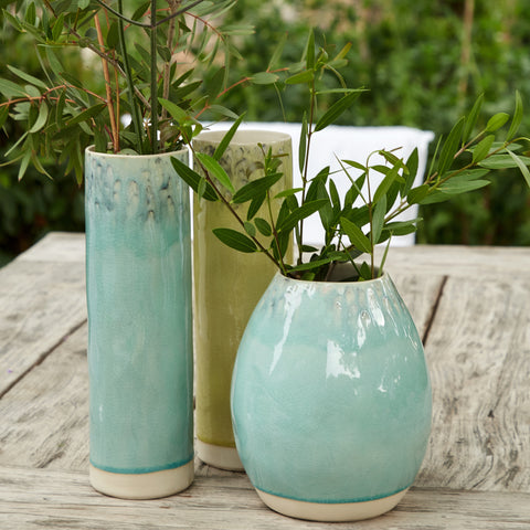 Madeira  Cylinder vase - 30 cm | 12'' - Blue