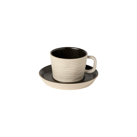 Nótos  Tea cup and saucer  - 0.20 L | 7 oz. - Latitude black
