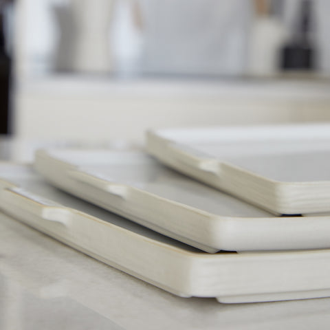 Nótos  Square serving plate - 31 cm | 12'' - Dune path