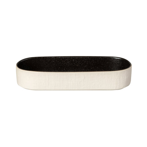 Nótos  Deep oval tray - 25 cm | 10'' - Latitude black