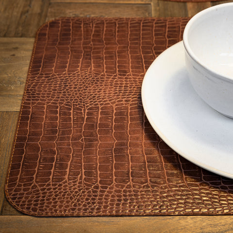 Placemats Collection - Club  Rect. placemat - 100% PU - Caramel