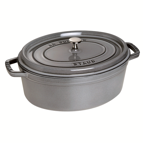 Cast Iron - 1-qt Oval Cocotte - Graphite Grey