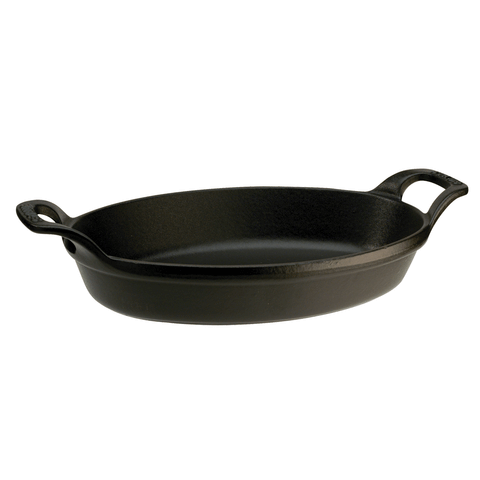 Cast Iron - 12.5" X 9" Oval Baking Dish - Black Matte