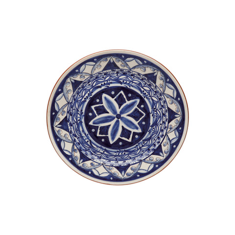 Alentejo Terracotta Dinner plate - 28 cm | 11'' - Blue-white