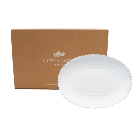 Pearl  Oval platter - 33 cm | 13'' - White