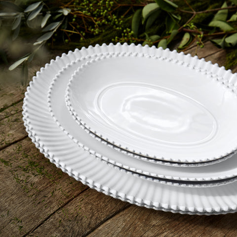 Pearl  Oval platter - 33 cm | 13'' - White