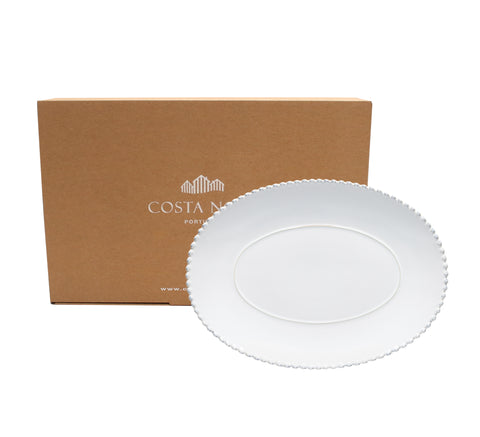 Pearl  Oval platter - 40 cm | 16'' - White