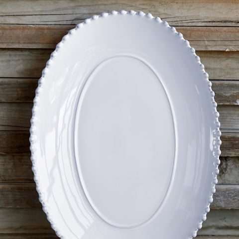 Pearl  Oval platter - 40 cm | 16'' - White